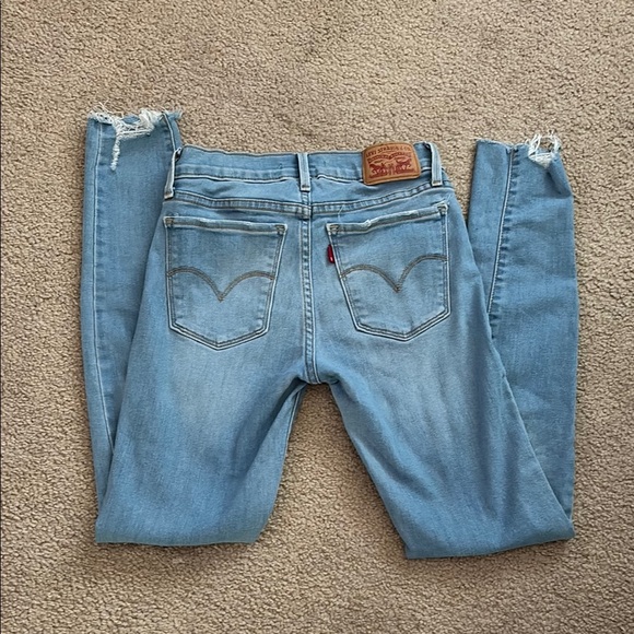 Levi's 710 Super Skinny Classic Light Blue Denim Jeans size 25 - Picture 1 of 6